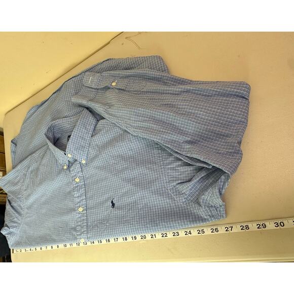 Ralph Lauren Blake Cotton Button Down Shirt L Pony Preppy Old Money Quiet Luxury - Picture 7 of 9